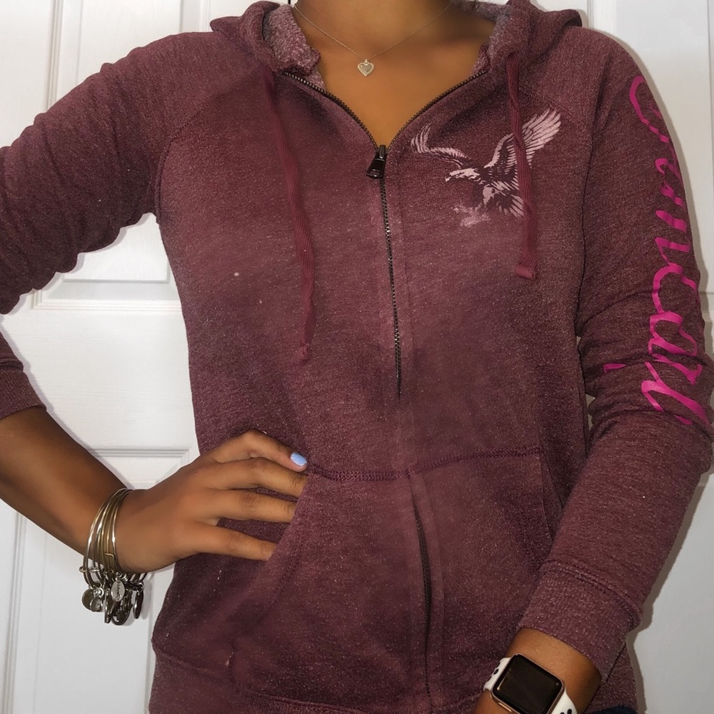 Maroon Fuzzy Jacket
